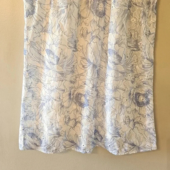 Joie Women's Eyelet Ruffle Floral Print Sundress Feminine Mini Dress Size M. - Picture 5 of 16